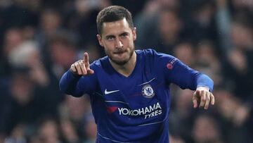 Hazard celebra un gol con el Chelsea