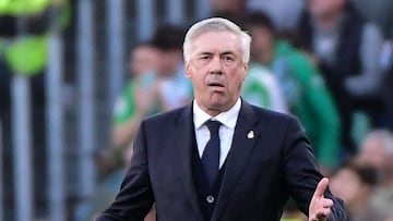 Ancelotti, durante el Betis-Real Madrid.