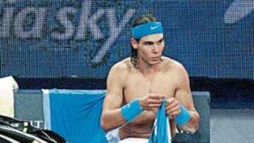 <b>PREPARADO. </b>Rafa Nadal, durante uno de los partidos.