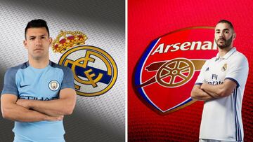 Si Agüero acabase en el Real Madrid, Benzema podría llegar al Arsenal.