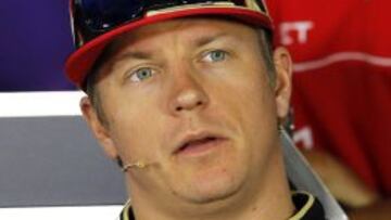 Raikkonen, en rueda de prensa.