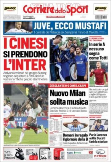 Portadas de la prensa mundial