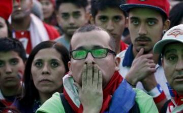 Hinchas chilenos vivieron la final con entusiasmo. 