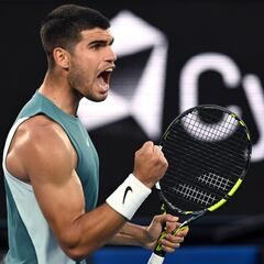 Alcaraz inicia el Open de Australia con cal y arena