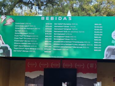 Los precios de los alimentos en la Fórmula 1