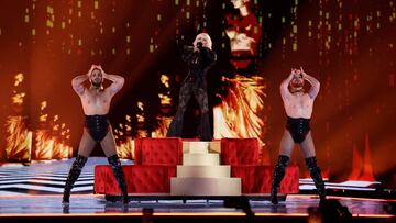 Nebulossa representing Spain performs on stage during the rehearsal of the second semi-final of the 2024 Eurovision Song Contest, in Malmo, Sweden, May 8, 2024. REUTERS/Leonhard Foeger