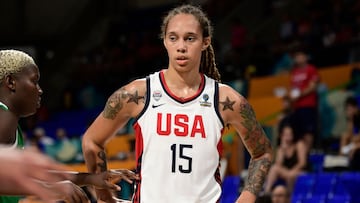 Brittney Griner, p&iacute;vot de Estados Unidos, durante el Mundial 2018 de Espa&ntilde;a ante Nigeria.