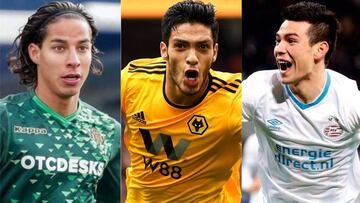 Diego Lainez, Raúl Jiménez e Hirving Lozano