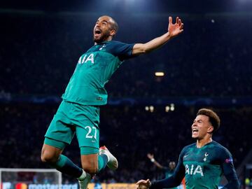 Lucas Moura la figura del partido anotando los tres goles del Tottenham. 