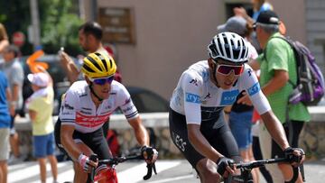 Egan Bernal y Richie Porte