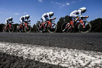 El equipo de ciclismo Team Fortuneo Samsic de Francia.