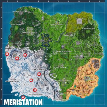 Desafío de Fortnite - Dónde están los gnomos congelados