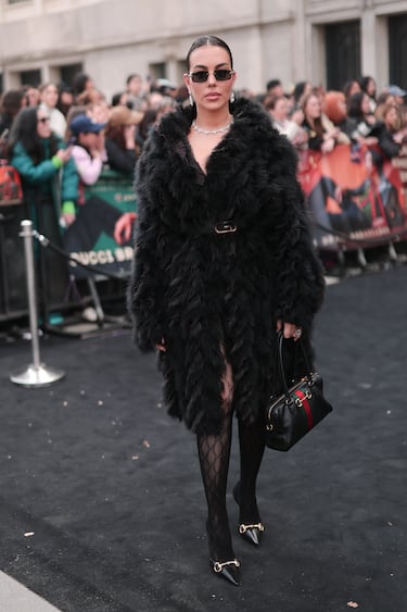 Georgina Rodríguez en el desfile de Gucci de la Semana de la Moda de Milán Otoño 2026.