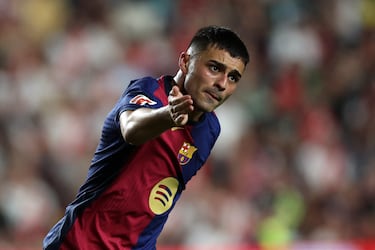 La celebración del dorsal '8' del FC Barcelona fue con la intención de impulsar a sus compañeros a ir por más.