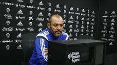 El t&eacute;cnico del Valencia en sala de prensa.