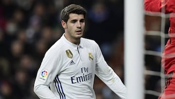 &Aacute;lvaro Morata con el Real Madrid. 