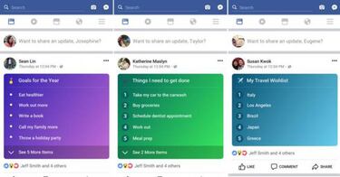 Tus listas de tareas se podrán publicar en Facebook con tus amigos