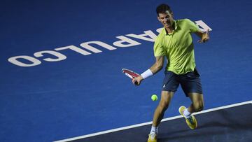 Dominic Thiem en un partido del Abierto Mexicano de Tenis.