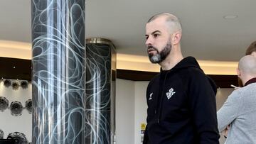 Manu Fajardo, en el hotel de la expedición bética.