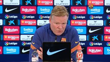 Koeman: "Tenemos esperanzas en Liga porque hemos mejorado cosas y el equipo está metido"