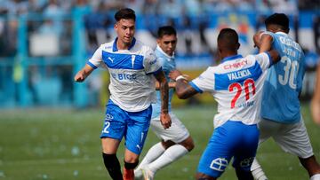 Futbol, Sporting Cristal vs Universidad Catolica.
Partido amistoso, Tarde Celeste
El jugador de Universidad Catolica Alfred Canales, izquierda, disputa el balon con Jostin Alarcon de Sporting Cristal durante el partido amistoso realizado en el estadio Alberto Gallardo de Lima, Peru.
19/01/2025
Daniel Apuy/Photosport
Football, Sporting Cristal vs Universidad Catolica
Friendly match, Tarde Celeste
Universidad Catolicas player Alfred Canales, left, vies for the ball against Jostin Alarcon of Sporting Cristal during friendly match held at the Alberto Gallardo stadium in Lima, Peru.
19/01/2025
Daniel Apuy/Photosport