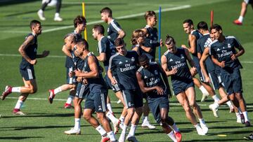 Entrenamiento del Real Madrid en Valdebebas.