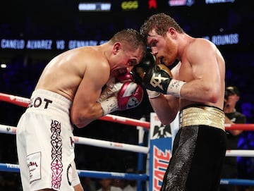 El triunfo de Canelo sobre Golovkin en imágenes