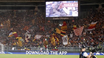 Buen ambiente en el Olímpico de Roma.