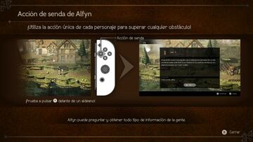 Alfyn puede preguntar a los NPC