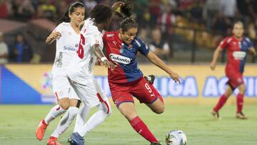 Orianica Vel&aacute;squez durante un partido con el Medell&iacute;n por la Liga Femenina.