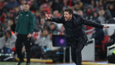 Simeone, durante un partido del Atlético.