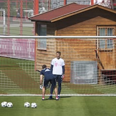 El Bayern se prepara antes del partido frente al Real Madrid