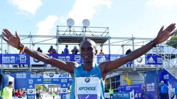 Eliud Kipchoge, al finalizar una carrera.