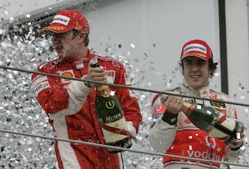 Brasil 2007. Raikkonen, campeón del mundo. Alonso fue tercero.