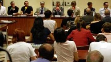 <b>POLÉMICA. </b>Los principales directores de carruseles hace una semana en la rueda de Prensa de la APM.