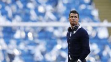 Cristiano Ronaldo en el estadio Etihad.