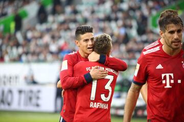 El colombiano llegó a tres goles en la Bundesliga, tras anotar en el triunfo de Bayern Múnich 3-1 sobre el Wolfsburgo