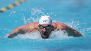 Michael Phelps, en su reaparición en Mesa (Arizona, Estados Unidos)..