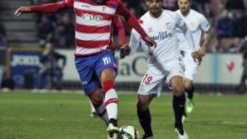 Riki, en el partido de Copa ante el Sevilla.