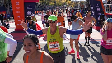 A chance encounter prevented a marathon runner from certain death. A 47-year-old collapsed just one mile from the finishing line.