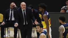 Pablo Laso, entrenador del Madrid, durante el partido contra el MoraBanc Andorra.