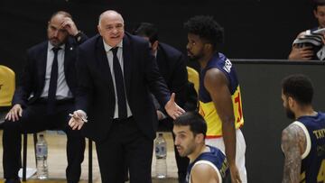 Pablo Laso, entrenador del Madrid, durante el partido contra el MoraBanc Andorra.