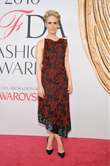 La actriz Sarah Paulson en los CFDA Fashion Awards.