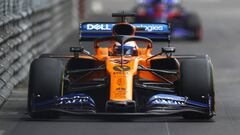 MONTE-CARLO, MONACO - MAY 26: Carlos Sainz of Spain driving the (55) McLaren F1 Team MCL34 Renault on track during the F1 Grand Prix of Monaco at Circuit de Monaco on May 26, 2019 in Monte-Carlo, Monaco. (Photo by Mark Thompson/Getty Images)