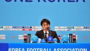 El seleccionador de Corea del Sur, Hong Myung-bo.