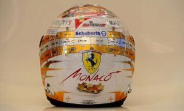 Casco de Fernando Alonso para el GP de Mónaco de 2013

