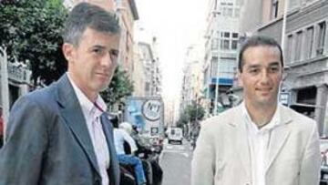 <b>BUEN ROLLO. </b>Oltra y Lucas arrancaron el derby en un clima de cordialidad y camaradería.