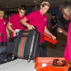 El Atlético voló ayer a Australia muy pendiente de Gameiro
