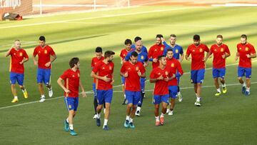 La Selecci&oacute;n  inici&oacute; ayer por la tarde en la Ciudad del F&uacute;tbol de Las Rozas su preparaci&oacute;n para los pr&oacute;ximos partidos de clasificaci&oacute;n ante Italia y ante Albania. 
 