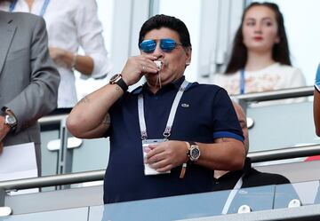 Diego Armando Maradona en el Kazán Arena.